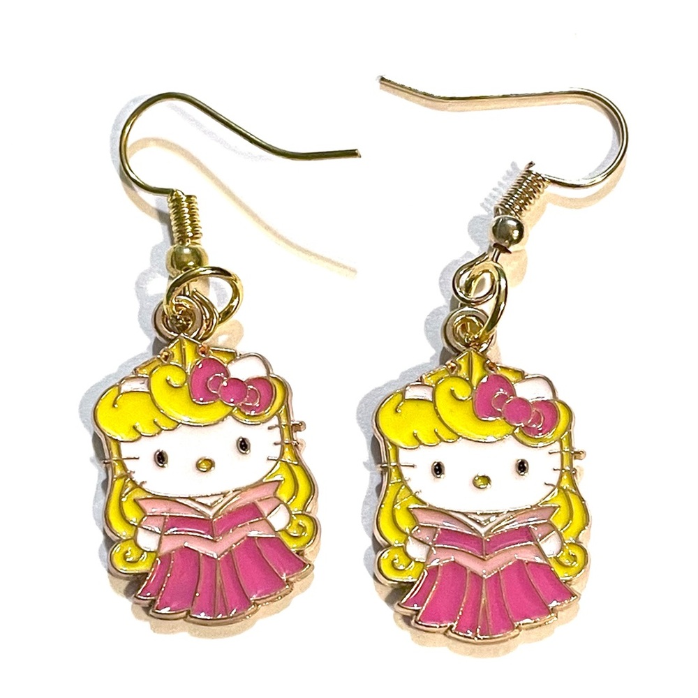 Hello Kitty Sleeping Beauty Dangle Earrings